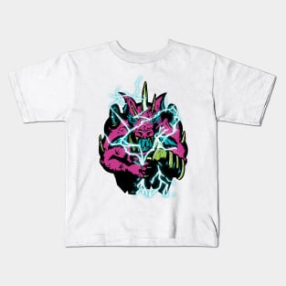 Electric Monster Power Pink Kids T-Shirt